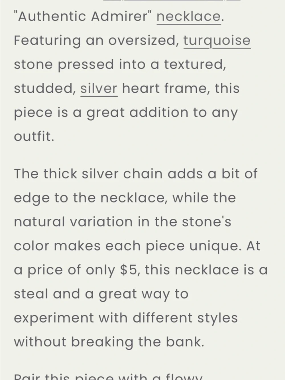 Turquoise Heart Pendant Necklace - Silver Chain - Picture 3 of 6